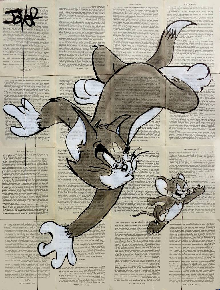 Original Pop Art Cartoon Drawing by Loui Jover