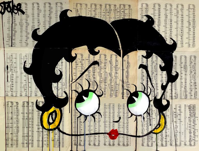 Original Pop Art Cartoon Drawing by Loui Jover