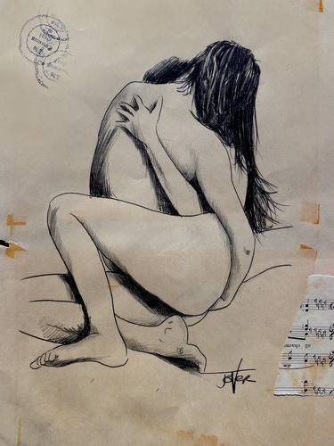 Print of Figurative Love Drawings by LOUI JOVER