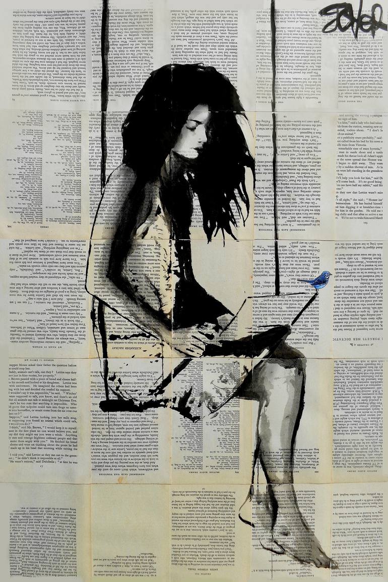 Original Figurative Women Drawing by Loui Jover