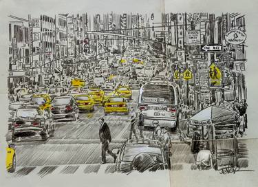 Print of Cities Drawings by LOUI JOVER