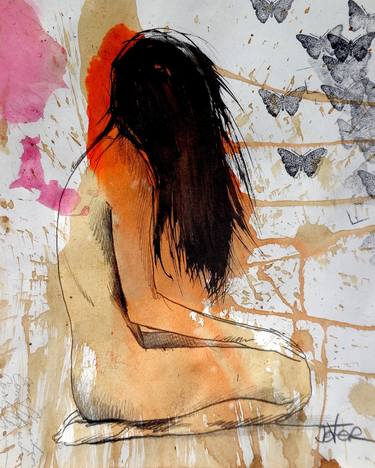 Print of Figurative Nude Drawings by LOUI JOVER