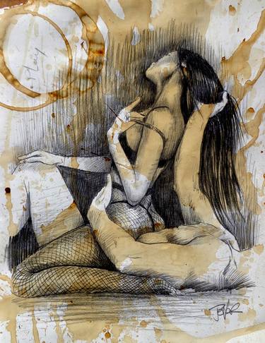 Print of Figurative Love Drawings by LOUI JOVER