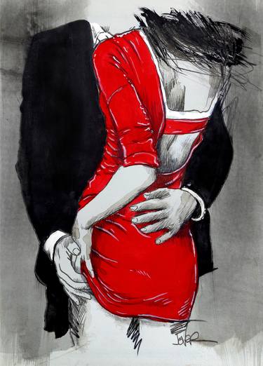 Print of Figurative Love Drawings by LOUI JOVER