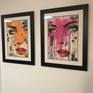 two framed works in a collectors home in Australia