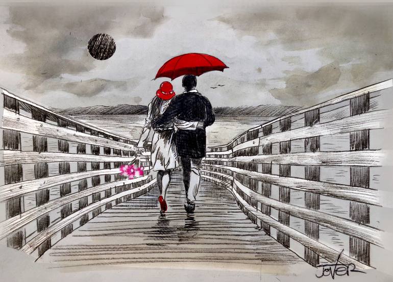 boardwalk Drawing by LOUI JOVER Saatchi Art