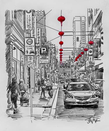 Print of Figurative Cities Drawings by LOUI JOVER