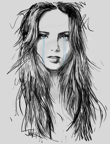 Print of Women Drawings by LOUI JOVER