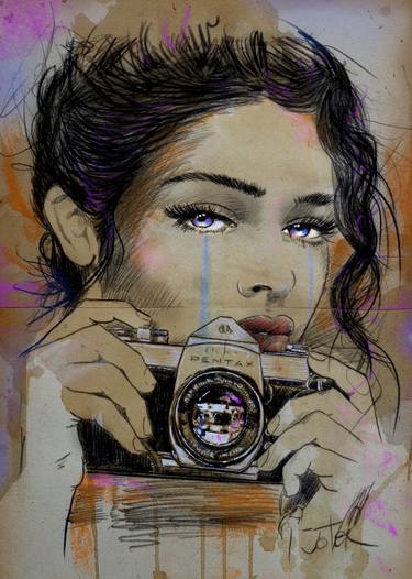 Print of Figurative Women Drawings by LOUI JOVER