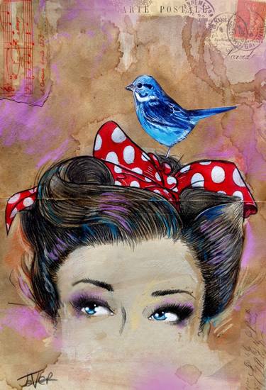 Original Women Drawings by LOUI JOVER