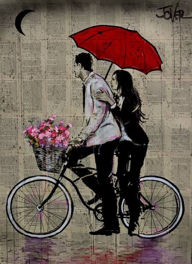 Print of Figurative Bicycle Drawings by LOUI JOVER