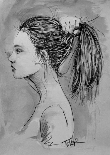 Original Women Drawings by LOUI JOVER