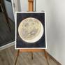 The painting on easel