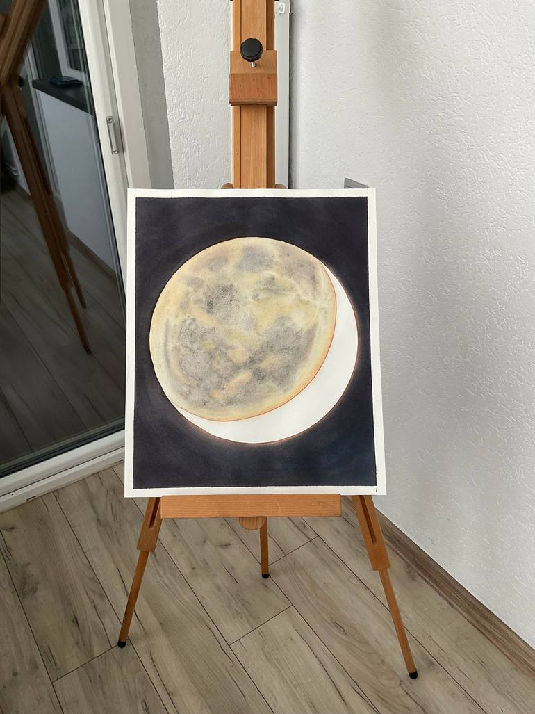 Original Modernism Outer Space Painting by Marharyta Volska