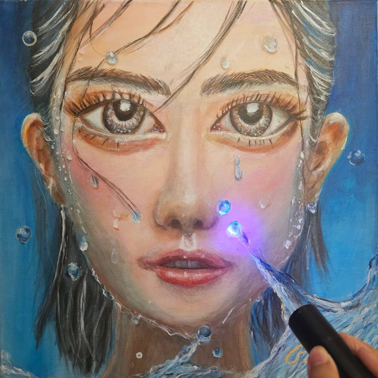 Original Surrealism Performing Arts Painting by Qandle Artist