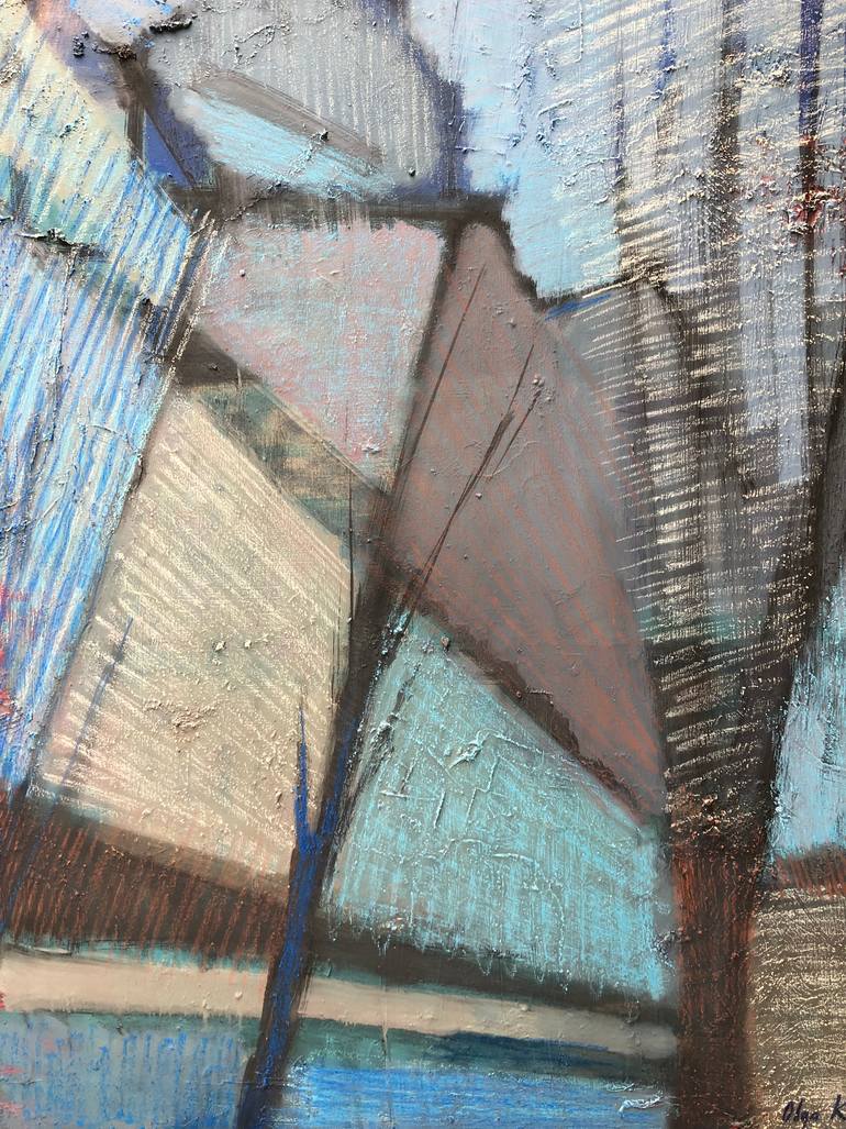 Original Abstract Expressionism Landscape Painting by Olga Konoshchuk