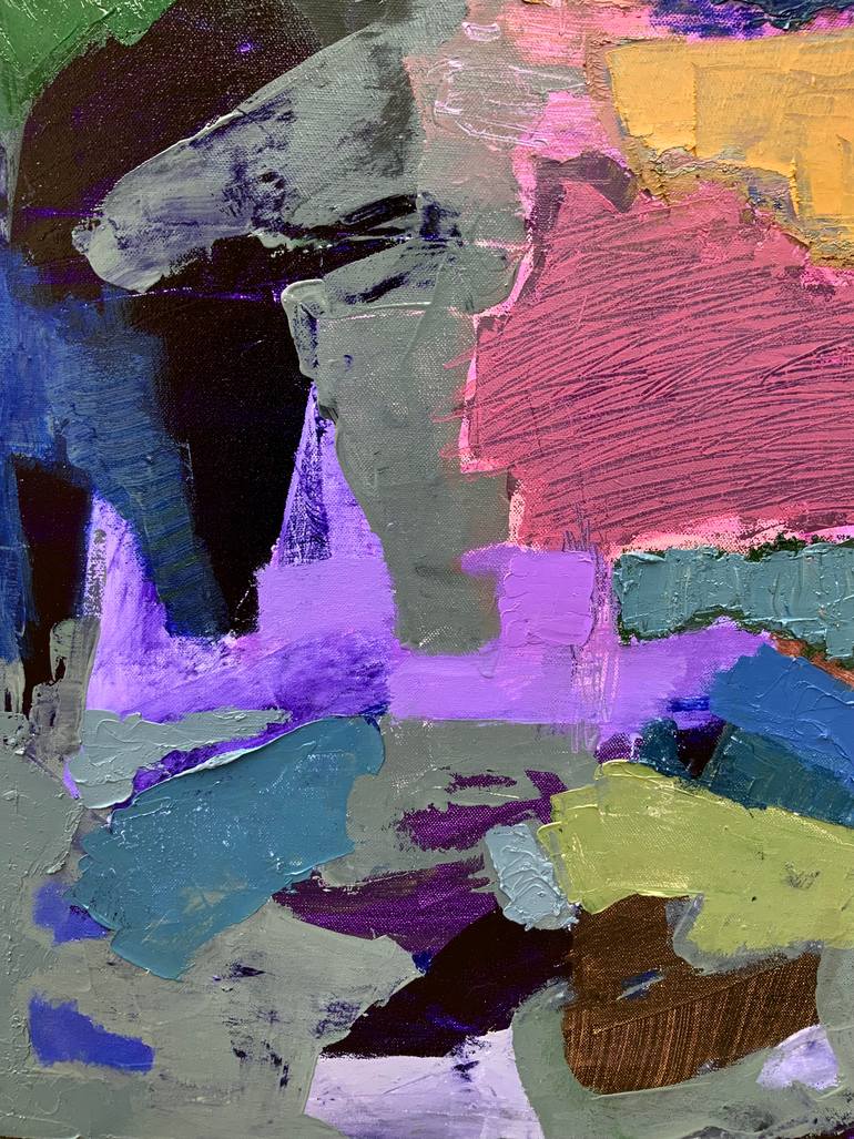 Original Abstract Expressionism Landscape Painting by Olga Konoshchuk