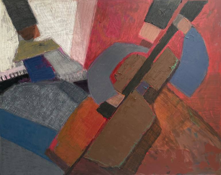Original Abstract Expressionism Music Painting by Olga Konoshchuk