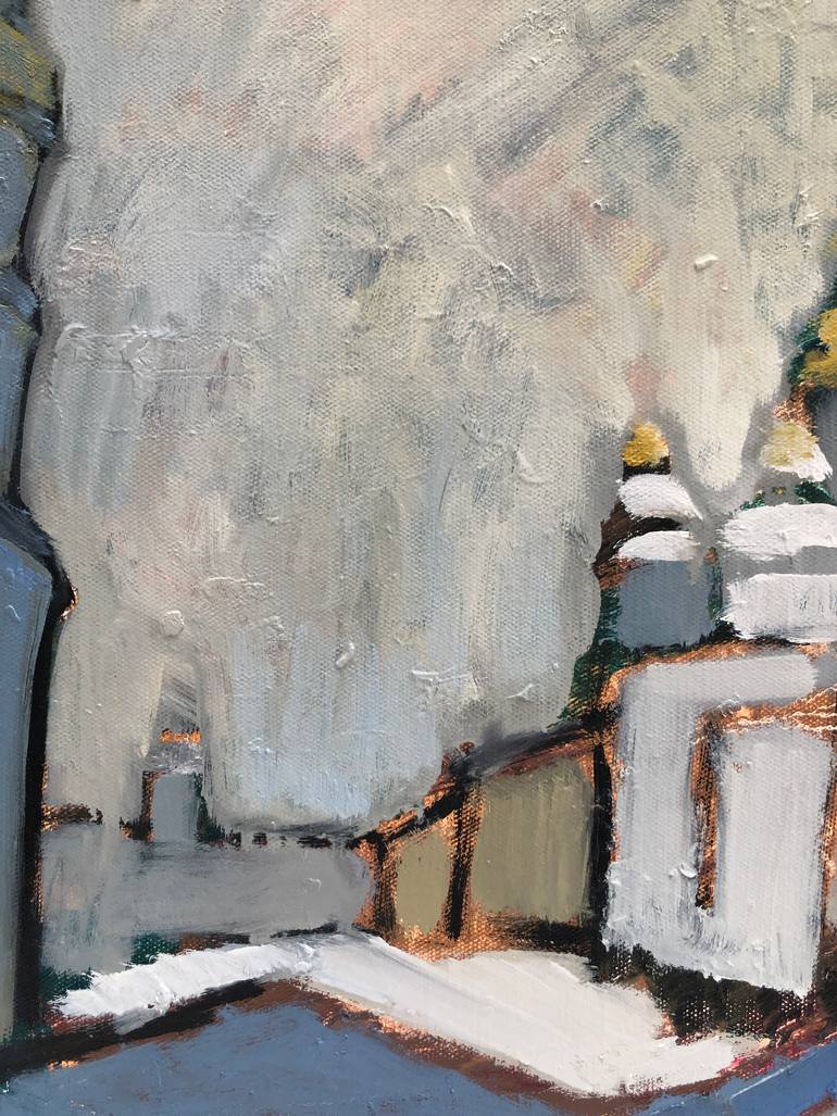 Original Fauvism Architecture Painting by Olga Konoshchuk
