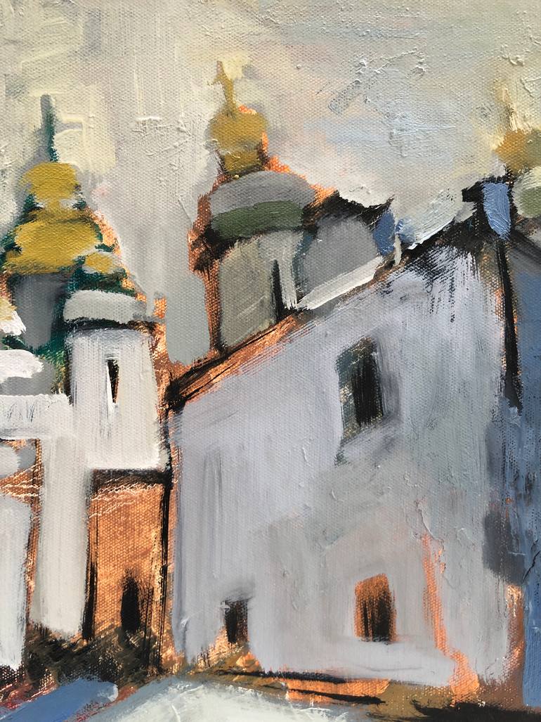 Original Fauvism Architecture Painting by Olga Konoshchuk
