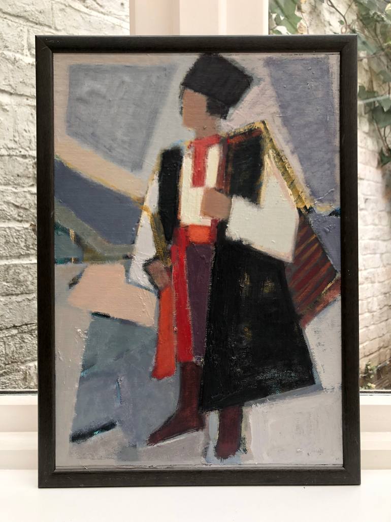 Original Documentary Men Painting by Olga Konoshchuk