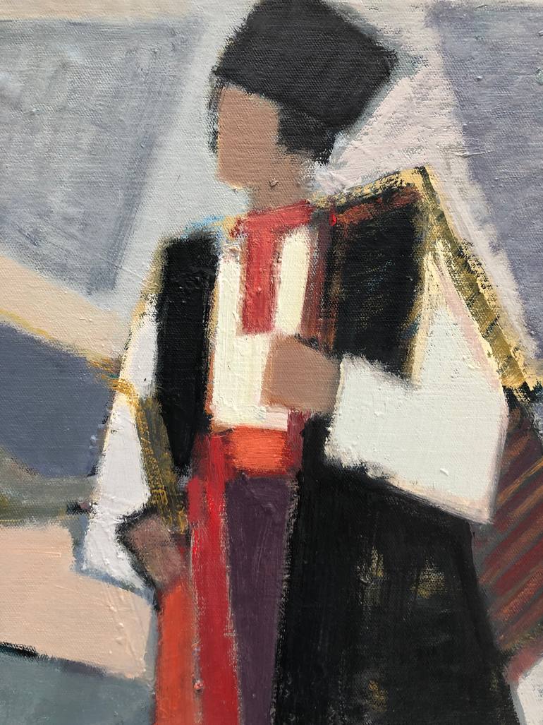 Original Documentary Men Painting by Olga Konoshchuk