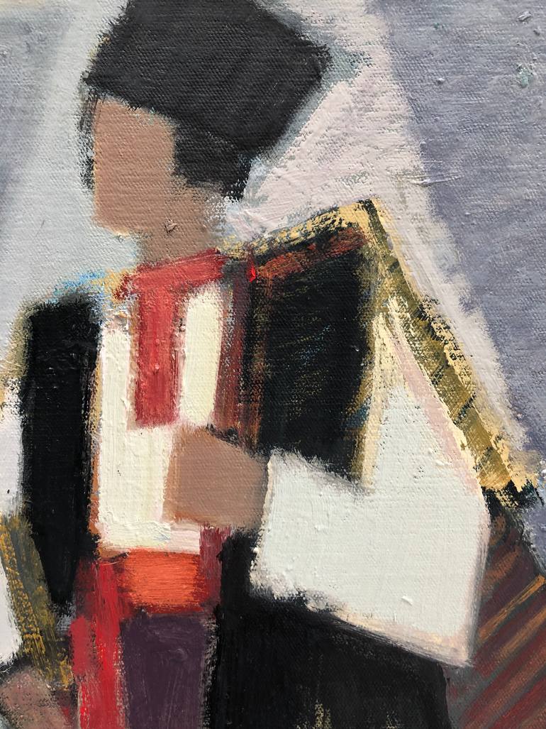 Original Documentary Men Painting by Olga Konoshchuk