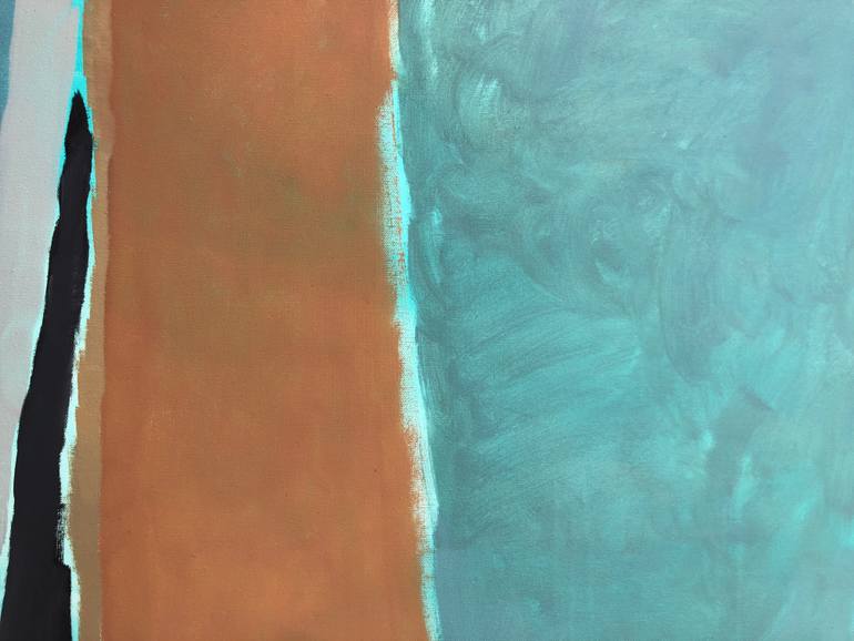 Original Abstract Expressionism Boat Painting by Olga Konoshchuk