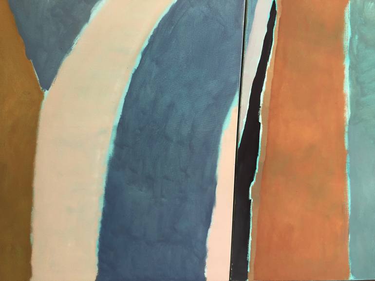 Original Abstract Expressionism Boat Painting by Olga Konoshchuk