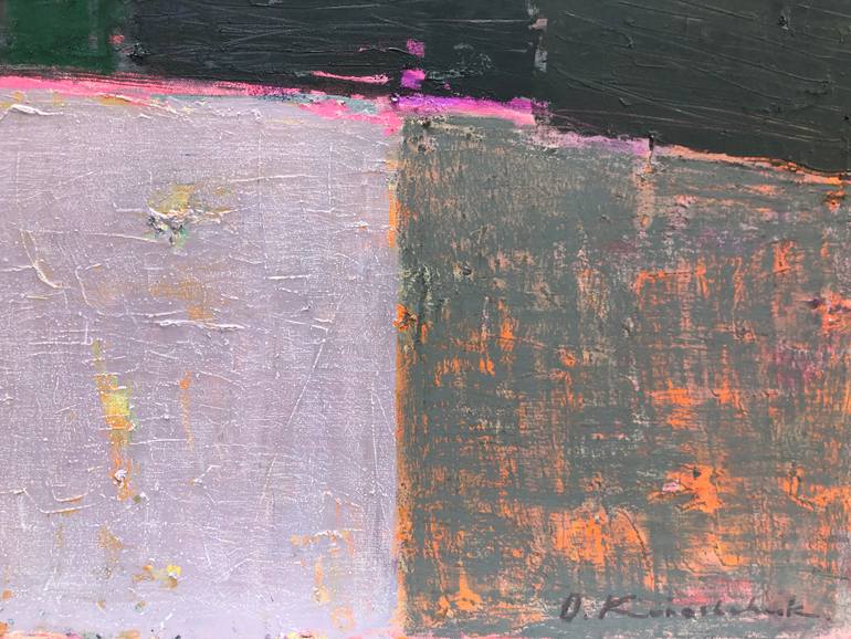 Original Cubism Abstract Painting by Olga Konoshchuk
