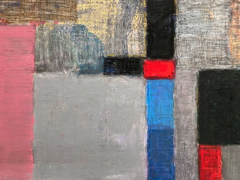 Original Cubism Abstract Painting by Olga Konoshchuk