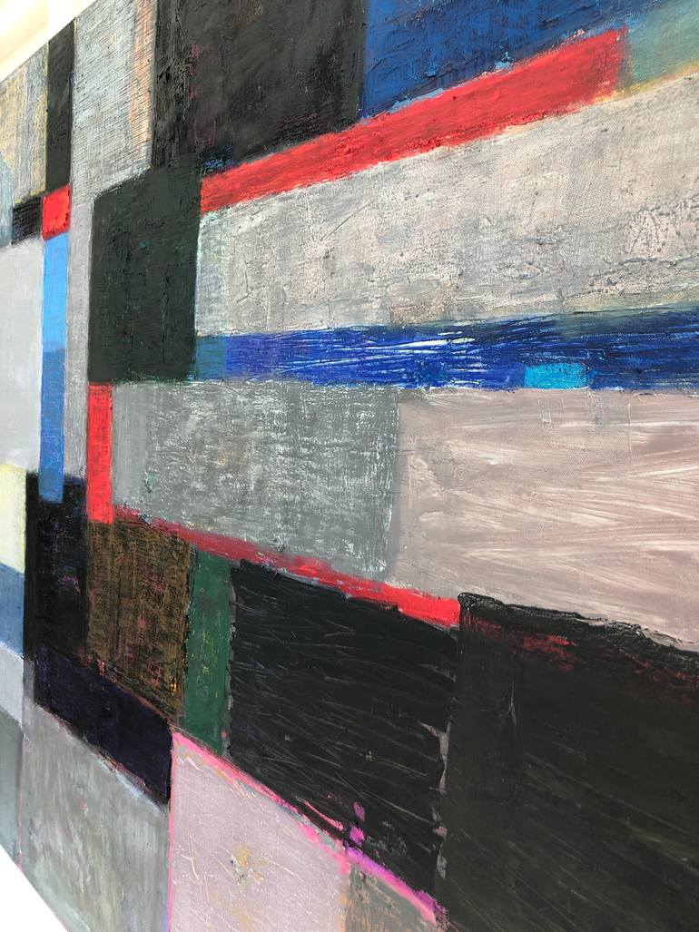 Original Cubism Abstract Painting by Olga Konoshchuk