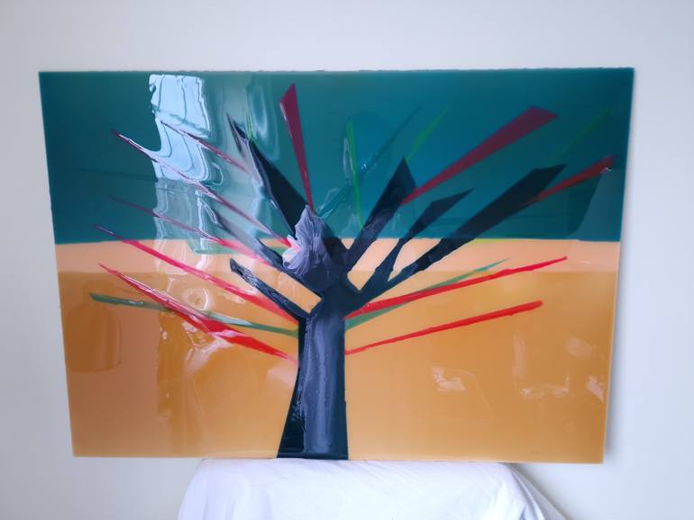 Original Abstract Nature Painting by Mehiyar Kathem