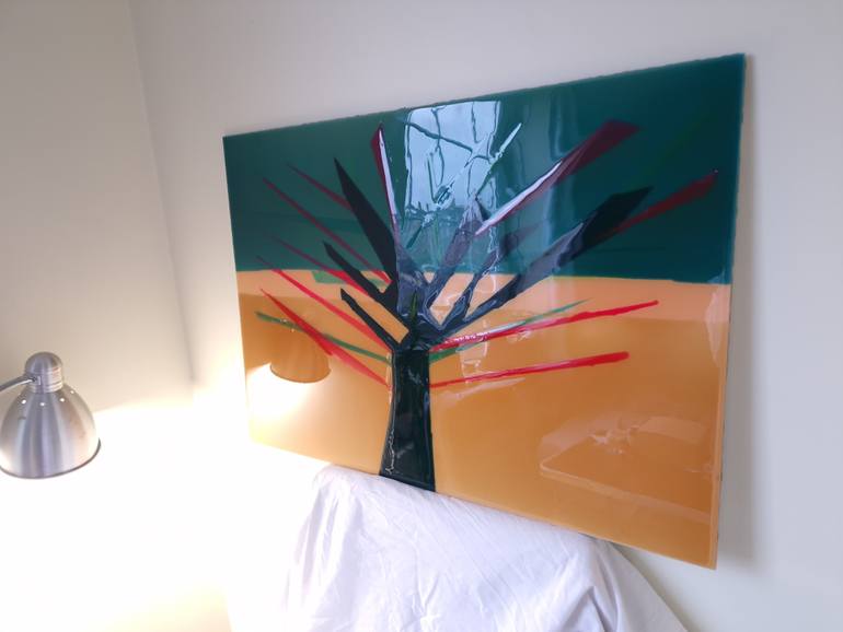 Original Abstract Nature Painting by Mehiyar Kathem
