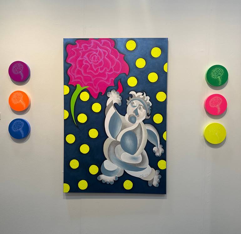 Original Abstract People Painting by Mais Al-Sheikhly