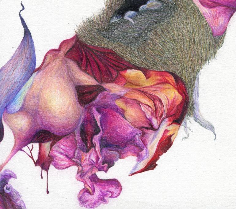 Original Surrealism Nature Drawing by Hannah Ward