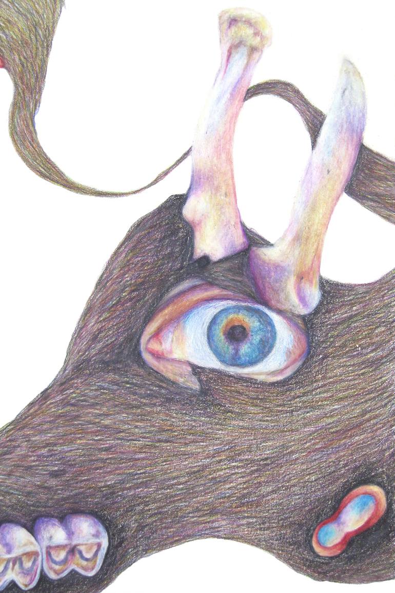 Original Surrealism Nature Drawing by Hannah Ward