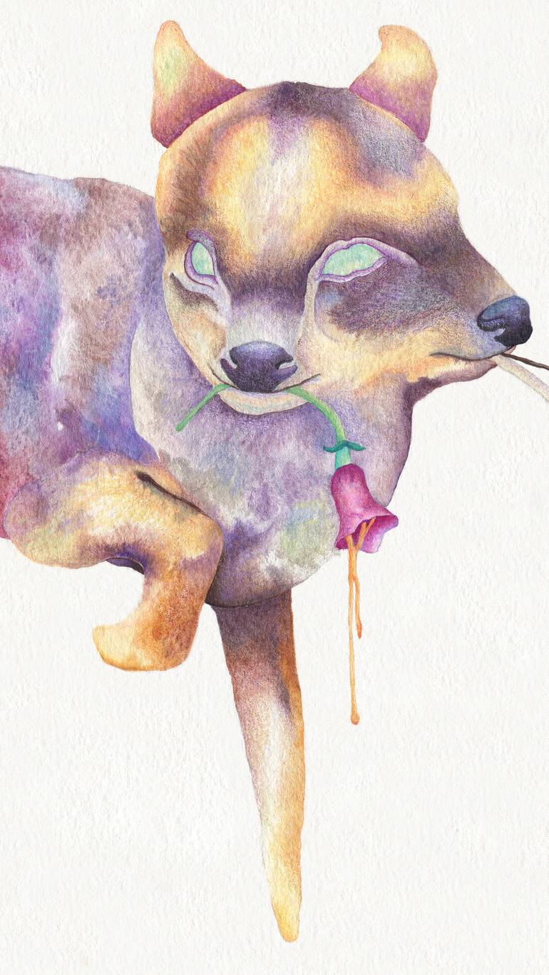 Original Illustration Animal Painting by Hannah Ward