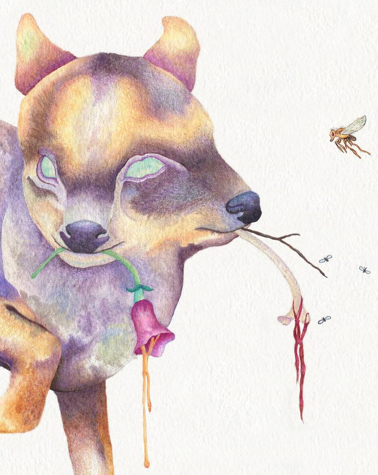 Original Illustration Animal Painting by Hannah Ward