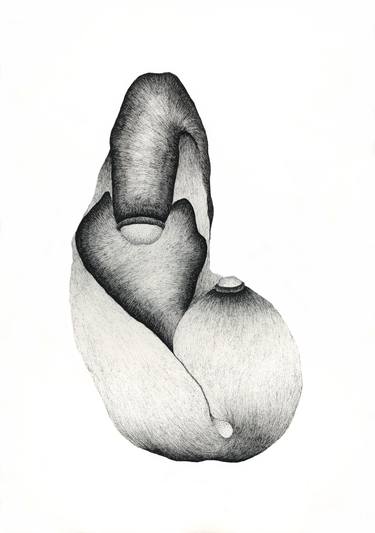 Original Surrealism Body Drawings by Hannah Ward