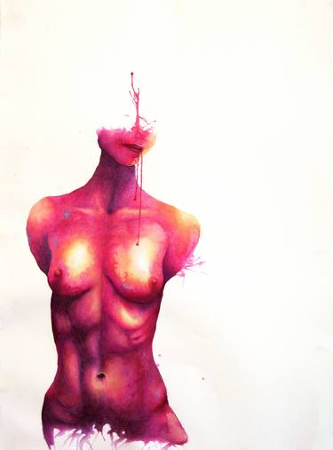 Print of Surrealism Nude Paintings by Hannah Ward