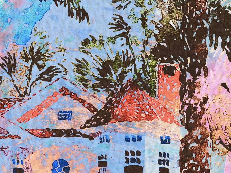 Original Impressionism Architecture Mixed Media by Victoria Pelman