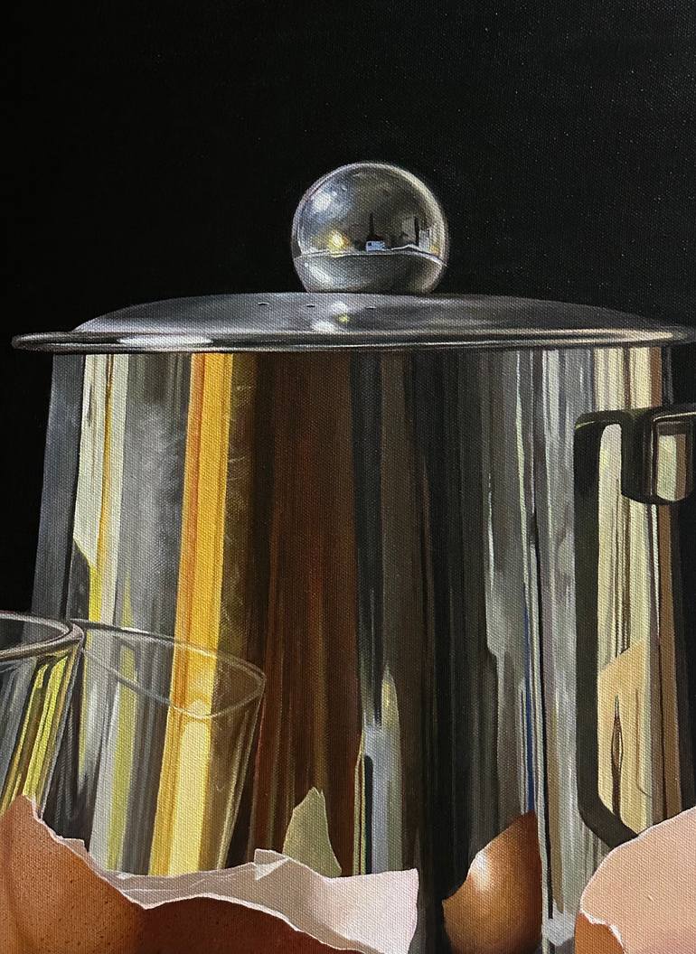 Original Photorealism Still Life Painting by Weerayut Rungruang