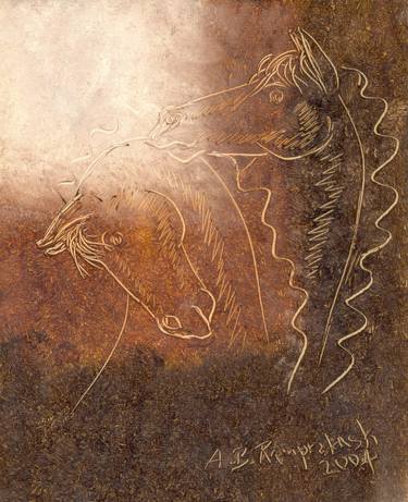 Equine musings - Burnt sienna & vandyke brown colors (Year 2004) thumb
