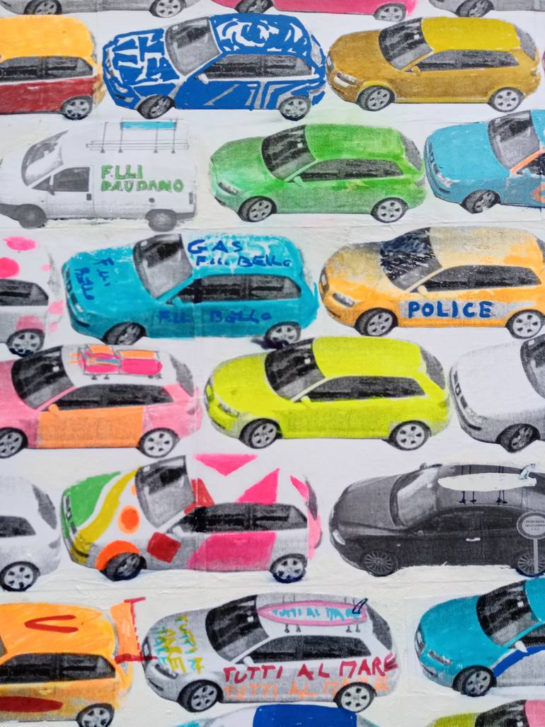 Original Pop Art Transportation Painting by Giancarlo Scarlata