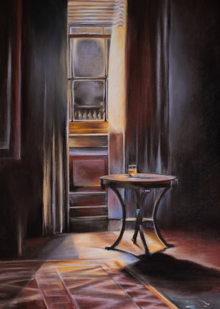 Original Still Life Drawing by Marie Marshall | Contemporary Art on Paper | Old Fashioned