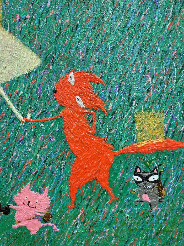 Original Pop Art Animal Painting by Margaret Kim
