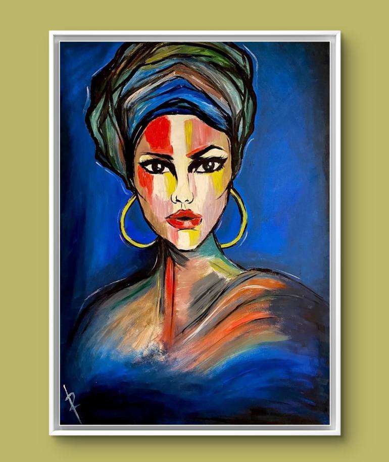 Original Abstract Expressionism Women Painting by Raxana Barnes