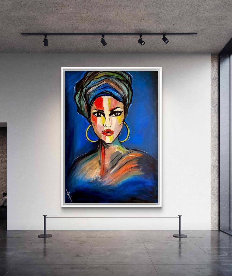 Original Abstract Expressionism Women Painting by Raxana Barnes
