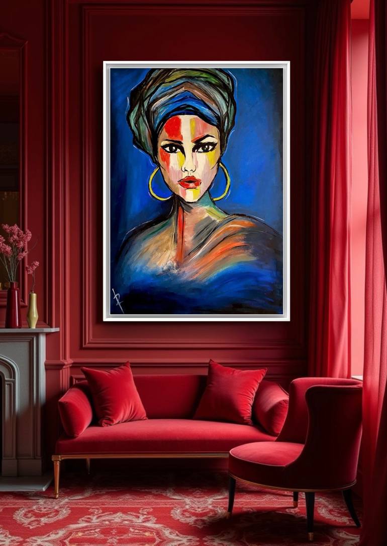 Original Abstract Expressionism Women Painting by Raxana Barnes